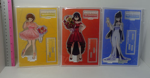 Kill la Kill 10th Aniv Acrylic Stand Figure Set Tower Record Exclusive Ryuko Mako Satsuki