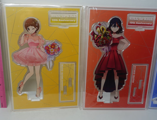 Kill la Kill 10th Aniv Acrylic Stand Figure Set Tower Record Exclusive Ryuko Mako Satsuki