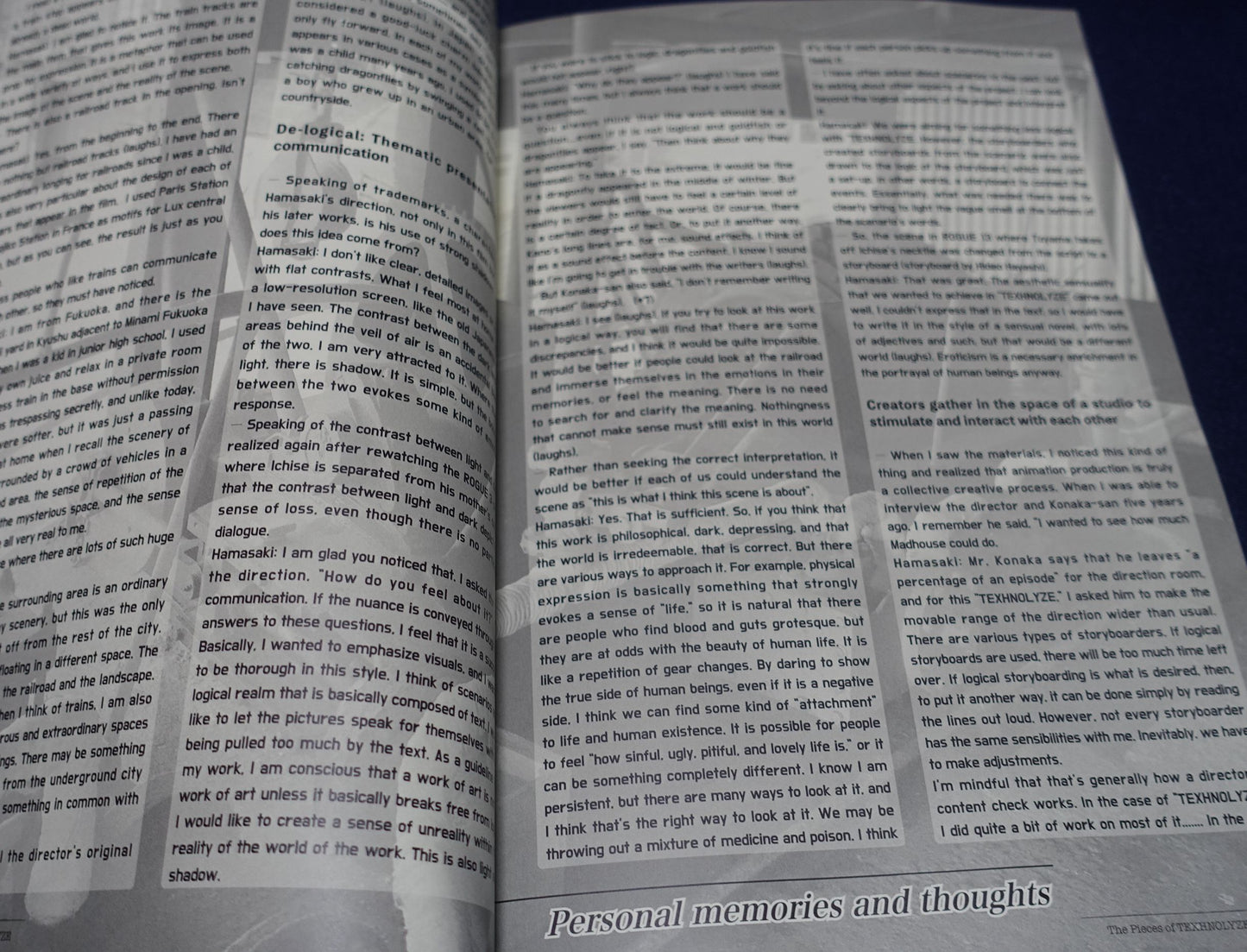 The Pieces of TEXHNOLYZE staff book 170page C103