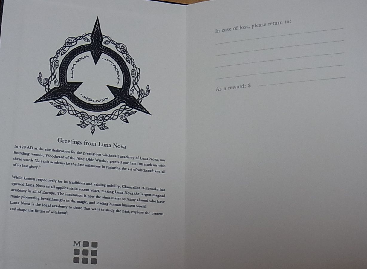 TRIGGER Little Witch Academia Exhibition Event Item MOLESKINE Pocket Book