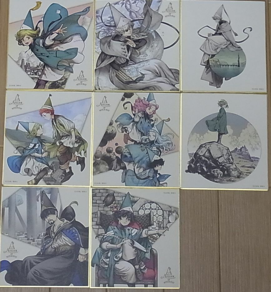 Kamome Shirahama ATELIER OF WITCH HAT Shikishi Art Board Complete 8 Set