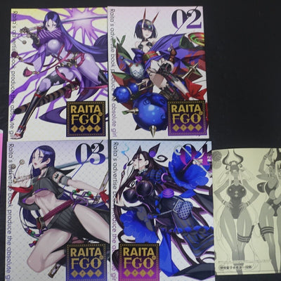 Honjou Raita Fate FGO Designer's Fan Art Book Rakugaki hon 1-4 & Booklet Set