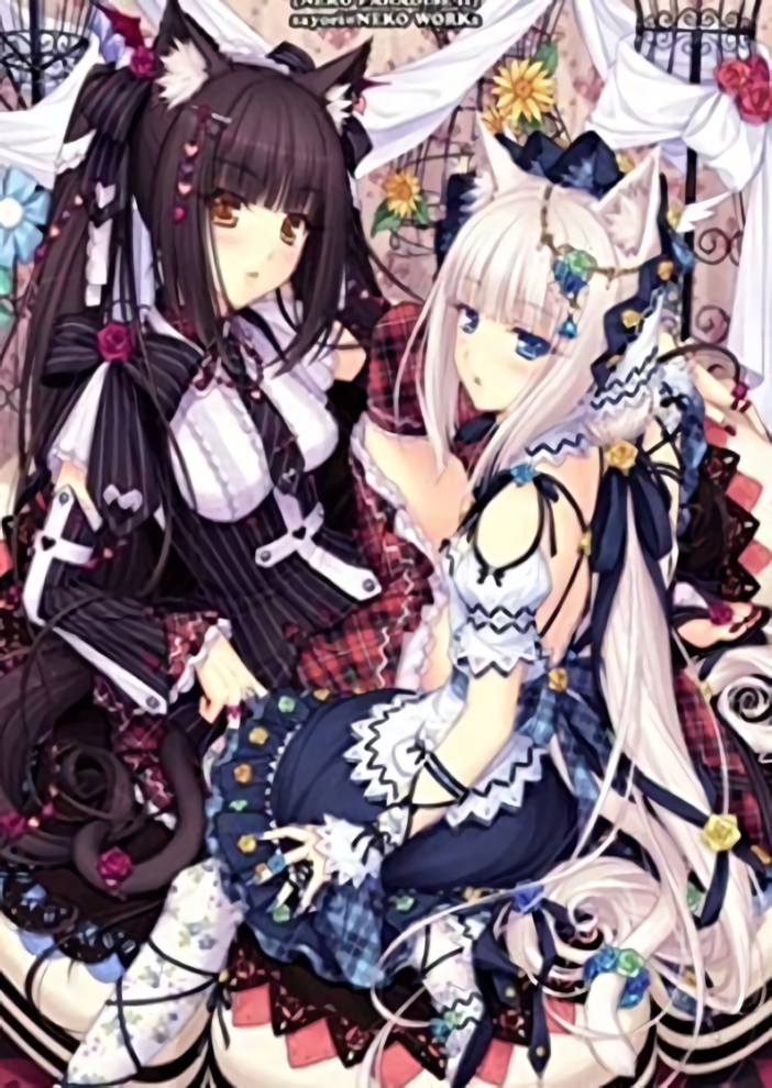 Neko Works Sayori Nekopara A1 Size Tapestry Neko Paradise Chocola & Vanilla