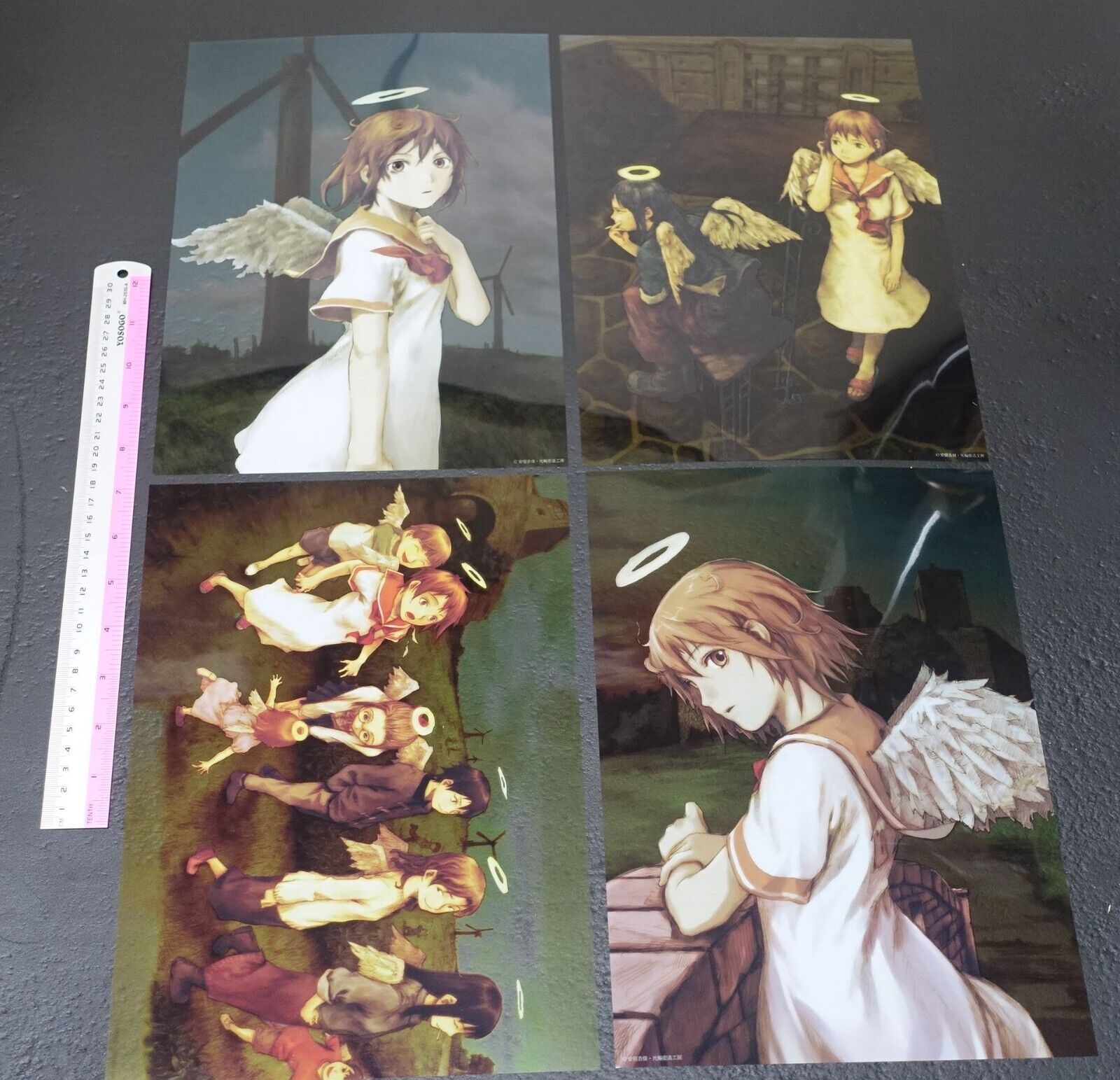 Haibane Renmei 30 x 21 cm PVC Clear Poster 4 Pieces Set Yoshitoshi Abe