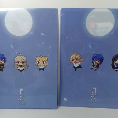 Tsukihime A piece of blue glass moon PVC Art Sheet Clear File 4 piece set