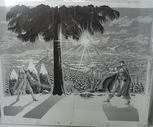 BERSERK Exhibition Item Reproduction of Original Picture Guts VS Griffith 2