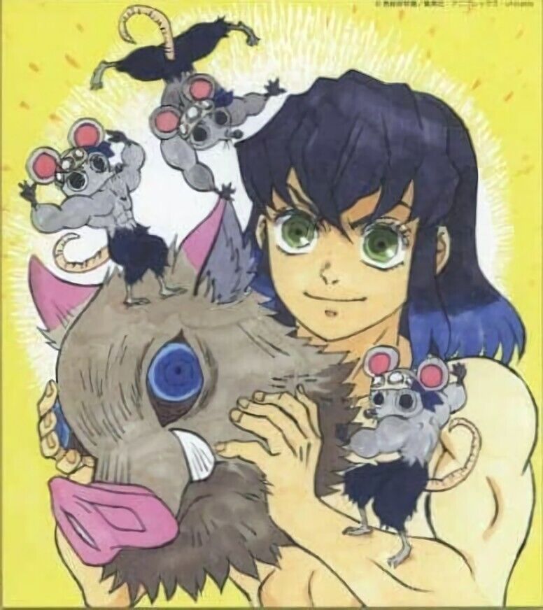ufotable Kimetsu no Yaiba Demon Slayer Printed Shikishi Art Board Inosuke A
