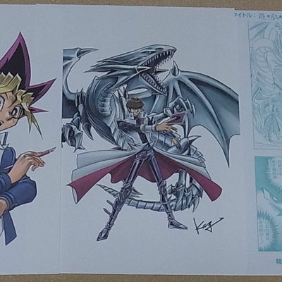 Kazuki Takahashi Yu-gi-oh! Illustration Art Sheet 3 pieces set