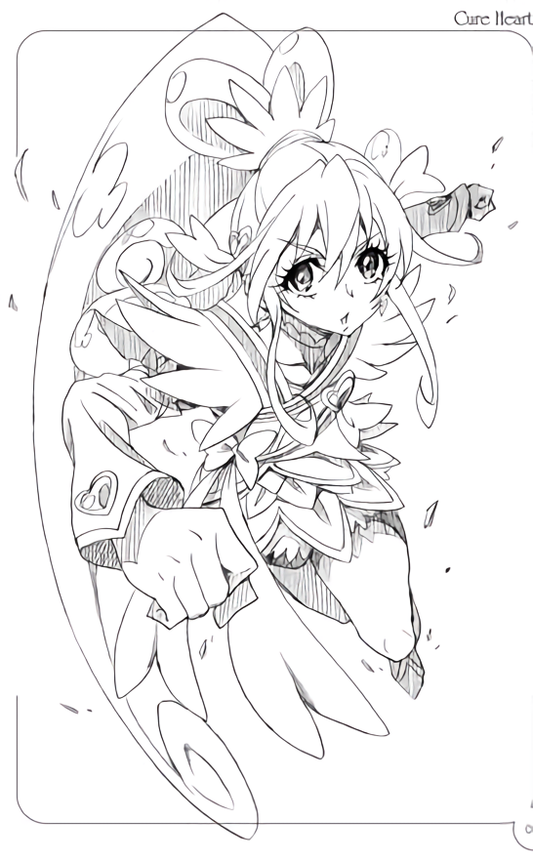 EUNOS Precure Cure Heart 100 pose Fan Art Book 100 CURE C97