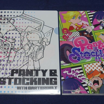 Gainax Panty & Stocking PVC Art Seet Clear File 2 Piece Set B