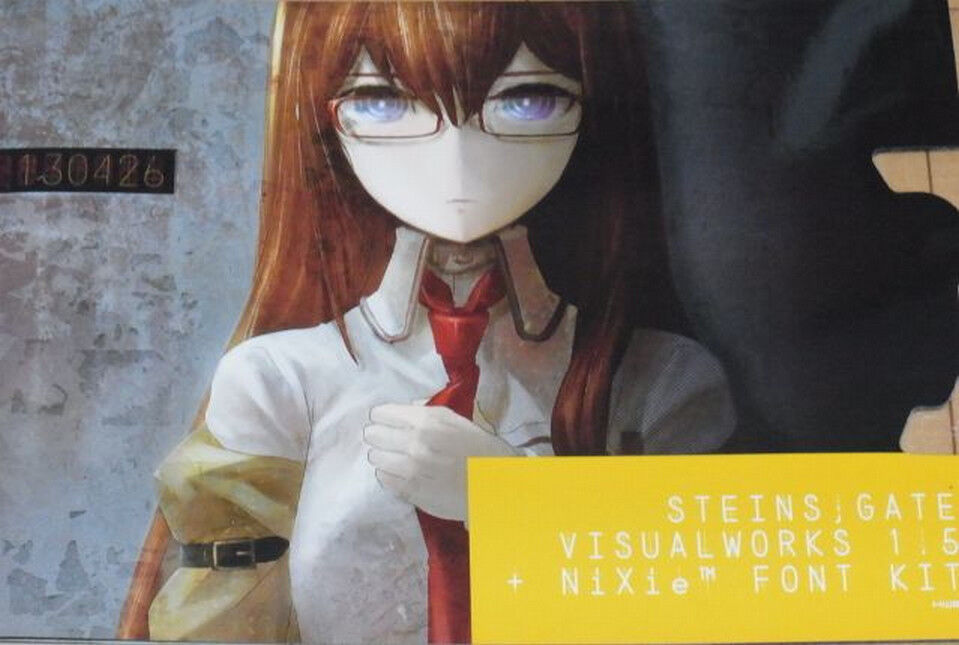 huke HWB SteinsGate VISUAL WORKS 1.5 + NiXie Font Kit w CD-ROM Steins Gate