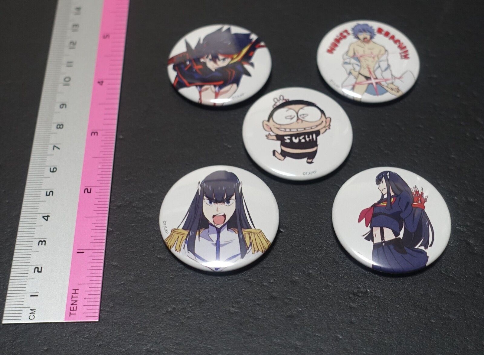 SUSHIO Exhibition Event Item Steel Badge 5 Set Kill La Kill