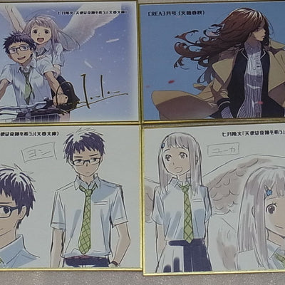 Masayoshi Tanaka Print Shikishi Art Board 4 Set Tenshi ha Kiseki wo Negau