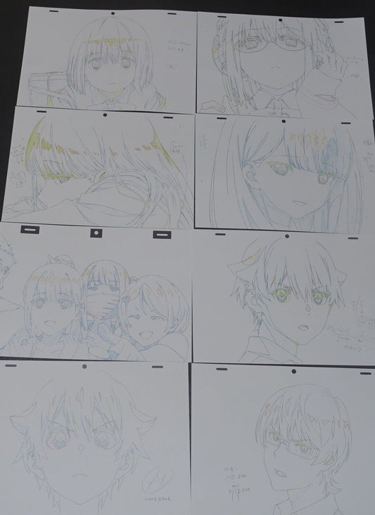 SSSS.GRIDMAN Reproduction Key Frame Art Sheet 16 piece set