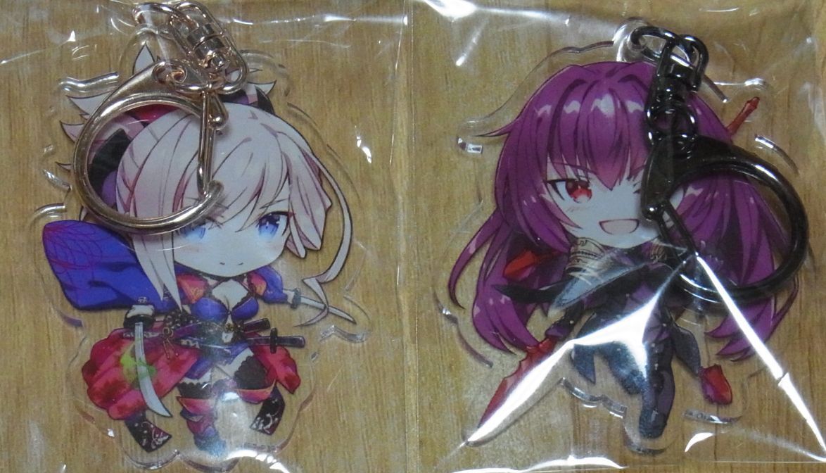 Debuneko Fate FGO Musashi & Scathach Fan Made Acryl Key Chain Set C95