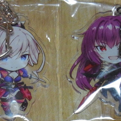 Debuneko Fate FGO Musashi & Scathach Fan Made Acryl Key Chain Set C95
