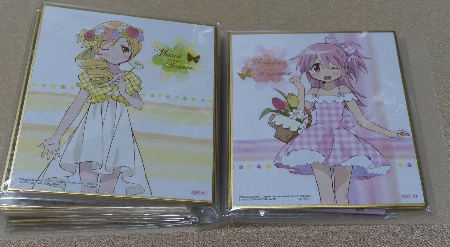 Puella Magi Madoka Quartet 2 Print Shikishi Art Board 16 Set with Storage Binder