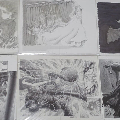 BERSERK Exhibition Item Reproduction of Original Picture 17 piece complete set