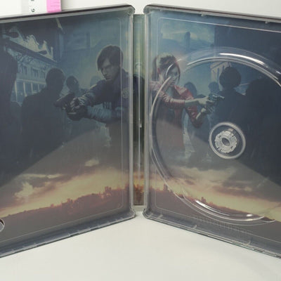 RESIDENT EVIL RE2 BIOHAZARD STEELBOOK STEEL CASE Leon & Claire