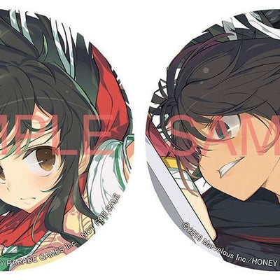 Senran Kagura Burst Re Newal 100 mm Button Badge Asuka & Homura Set