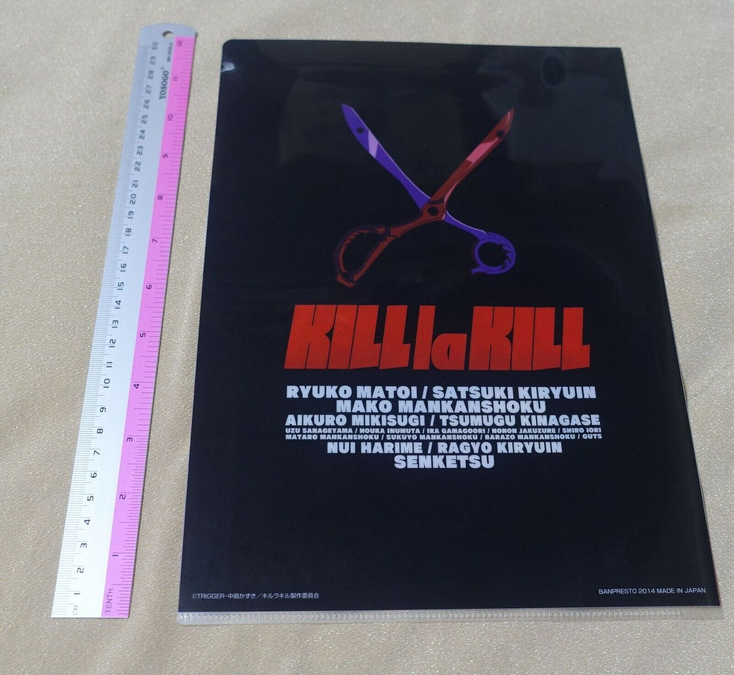 KILL LA KILL PVC Art Sheet Clear File Study Tours