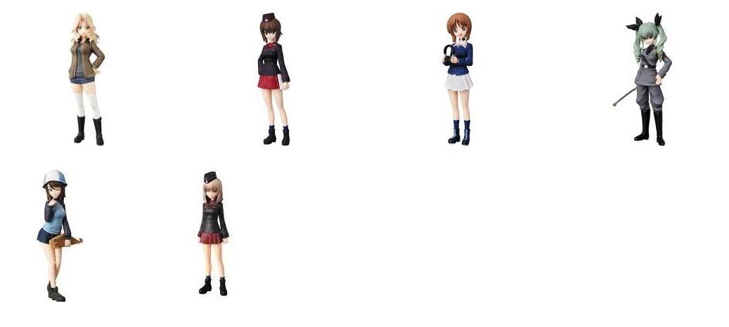 Girls und Panzer Characters 6 Figure Statue Set