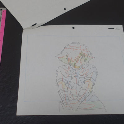 Cel & Raw Between Frame Art Sheet The Slayers ZELGADISS Japanese Animation