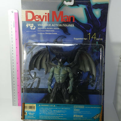 XEBEC Kaiyodo Devil Man Violence Action Figure Devilman Blue Body & Black Wing