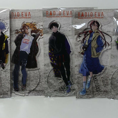 Evangelion Radio Eva Mai Yoneyama Art Acrylic Stand Figure 5 Character Set