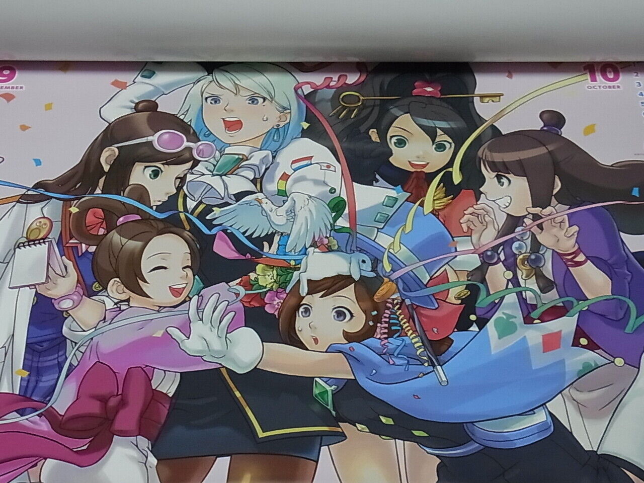 CAPCOM GIRLS 2011 CALENDAR POSTER 7 SET Kinu Nishimura Akira Yasuda etc
