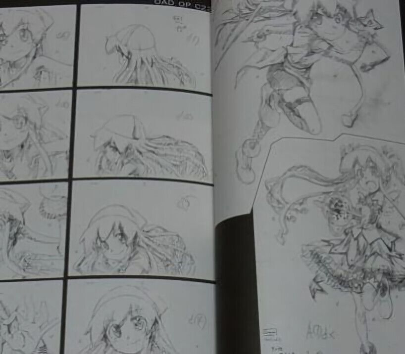 Shinryaku! Ika Musume Squid Girl Animation Director's Key Frame Art Book 4 Set