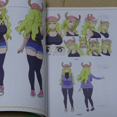 Kyoto Animation Miss Kobayashi's Dragon Maid Setting & Key Frame Art Book Set