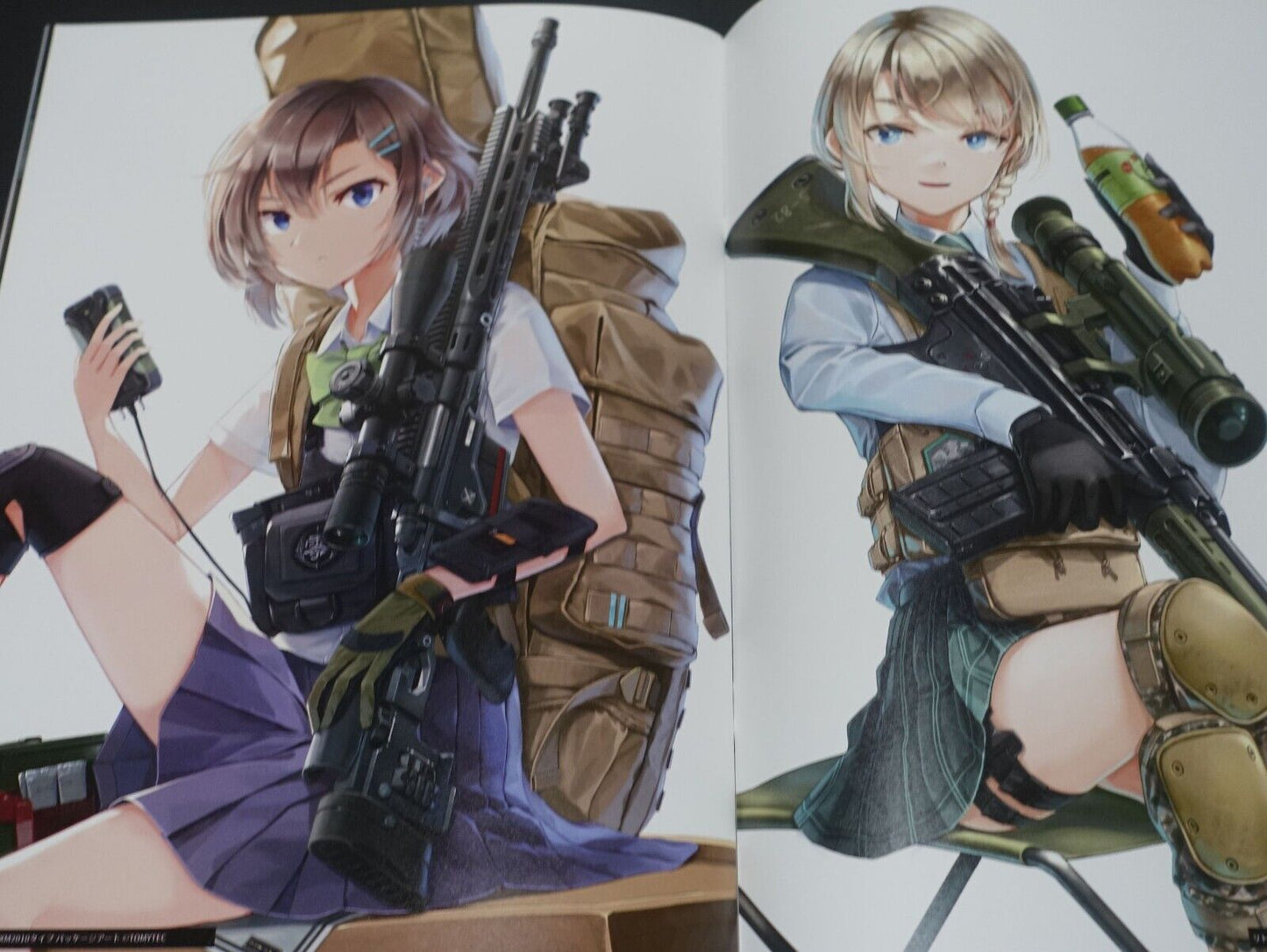 Maruyaki Salmon Color Art Book ARMED SCHOOL GIRLS ILLUSTRATIONS GUN x JK 5