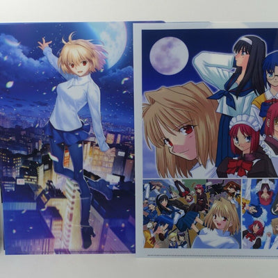 Tsukihime A piece of blue glass moon PVC Art Sheet Clear File 4 piece set
