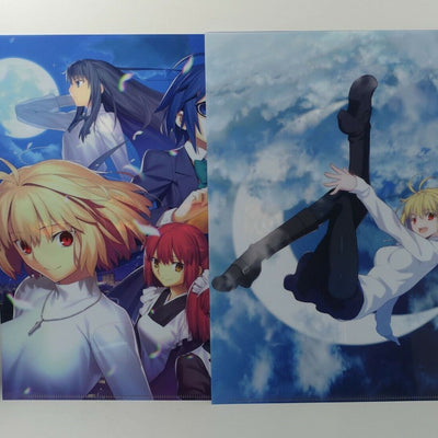 Tsukihime A piece of blue glass moon PVC Art Sheet Clear File 4 piece set