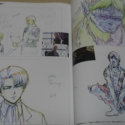 Attack on Titan Season 2 Key Frame Art Work Book with Kyouji Asano Signature