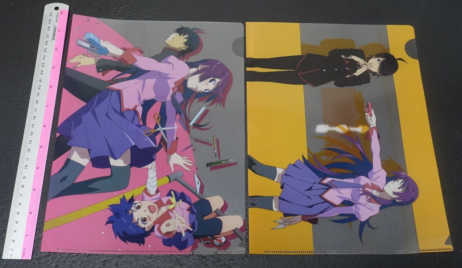 Animation Bakemonogatari PVC Art Sheet Clear File 2 set