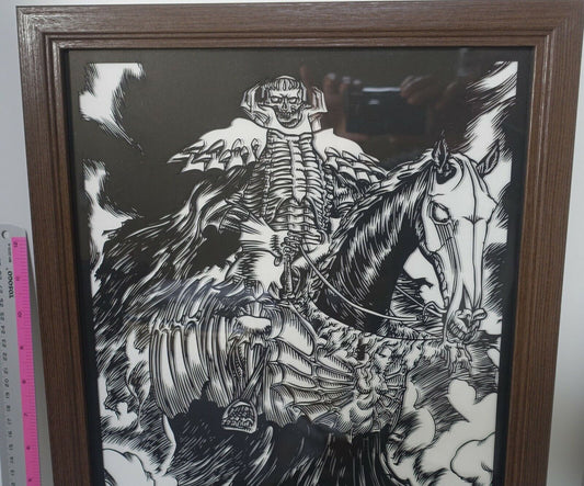 BERSERK Exhibition Event Item CHARA-KIRIE Art Board Skull Knight Serial Number