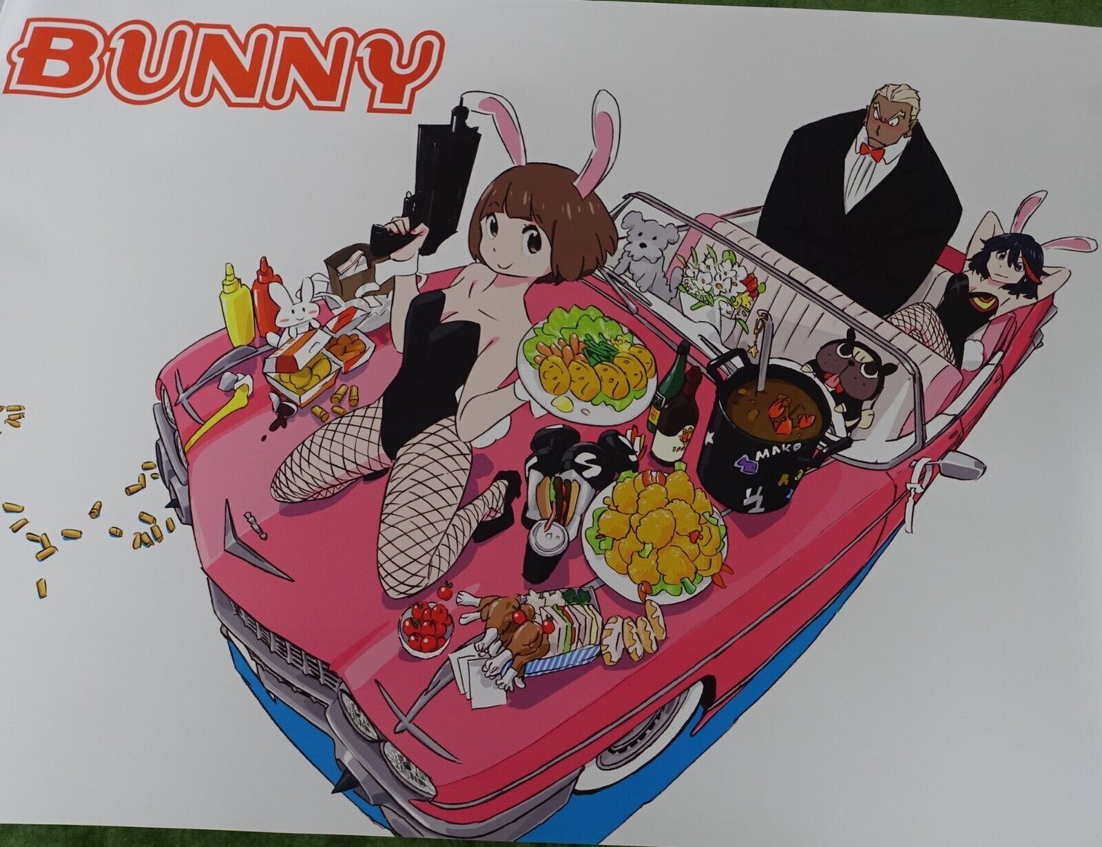 Sushio KILL LA KILL Art Poster Ryuko & Mako Bunny 51x 72 cm Event Exclusive
