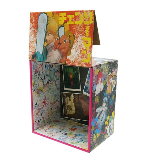Chainsawman Japanese Comic Paper Storage Box with Character Bookmark x5