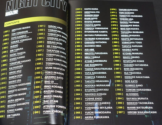 Studiio Trigger Cyberpunk Edgerunners Staff Art Book NIGHT CITY MAGAZINE