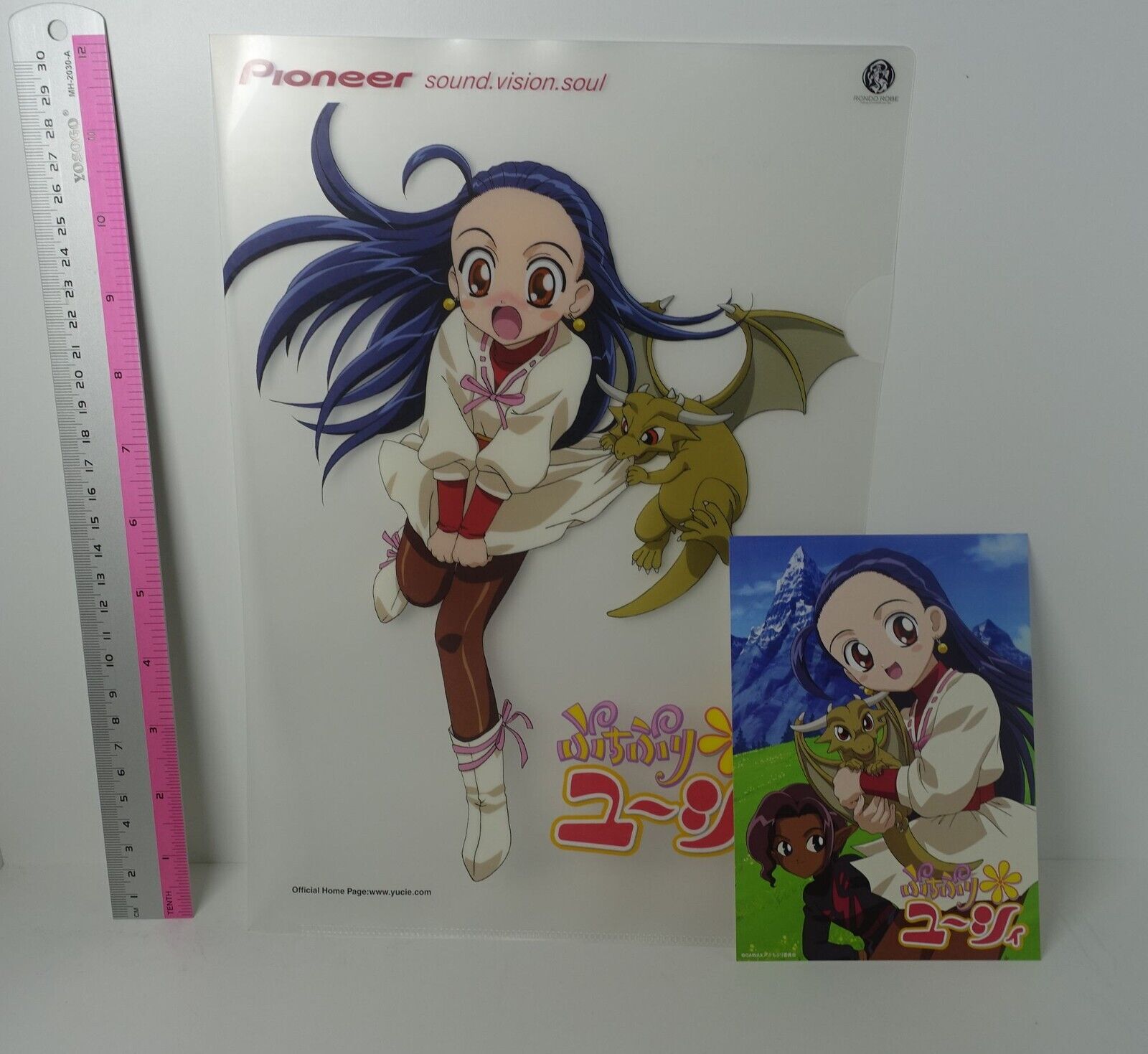 Pioneer Animation PVC Art Sheet Clear File & Post Card Petite Princess Yucie