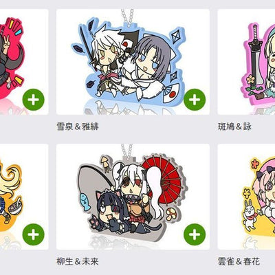 Senran Kagura Burst Re Newal Rubber Key Chain 6 Set