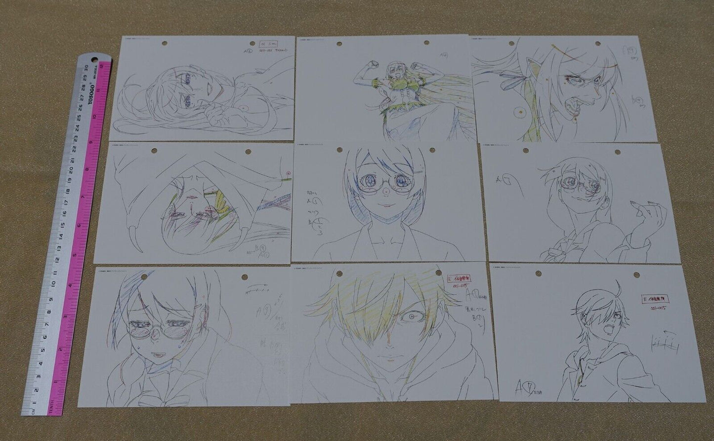 SHAFT Kizumonogatari Mini Printed Key Frame Art Sheet 10 Set A Bakemonogatari