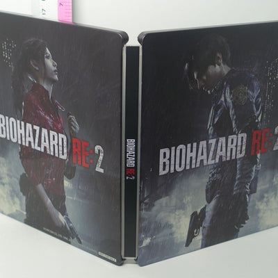 RESIDENT EVIL RE2 BIOHAZARD STEELBOOK STEEL CASE Leon & Claire