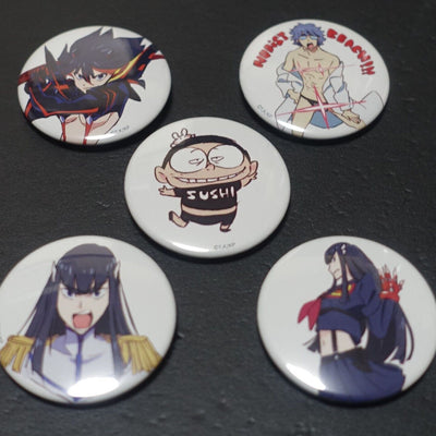 SUSHIO Exhibition Event Item Steel Badge 5 Set Kill La Kill