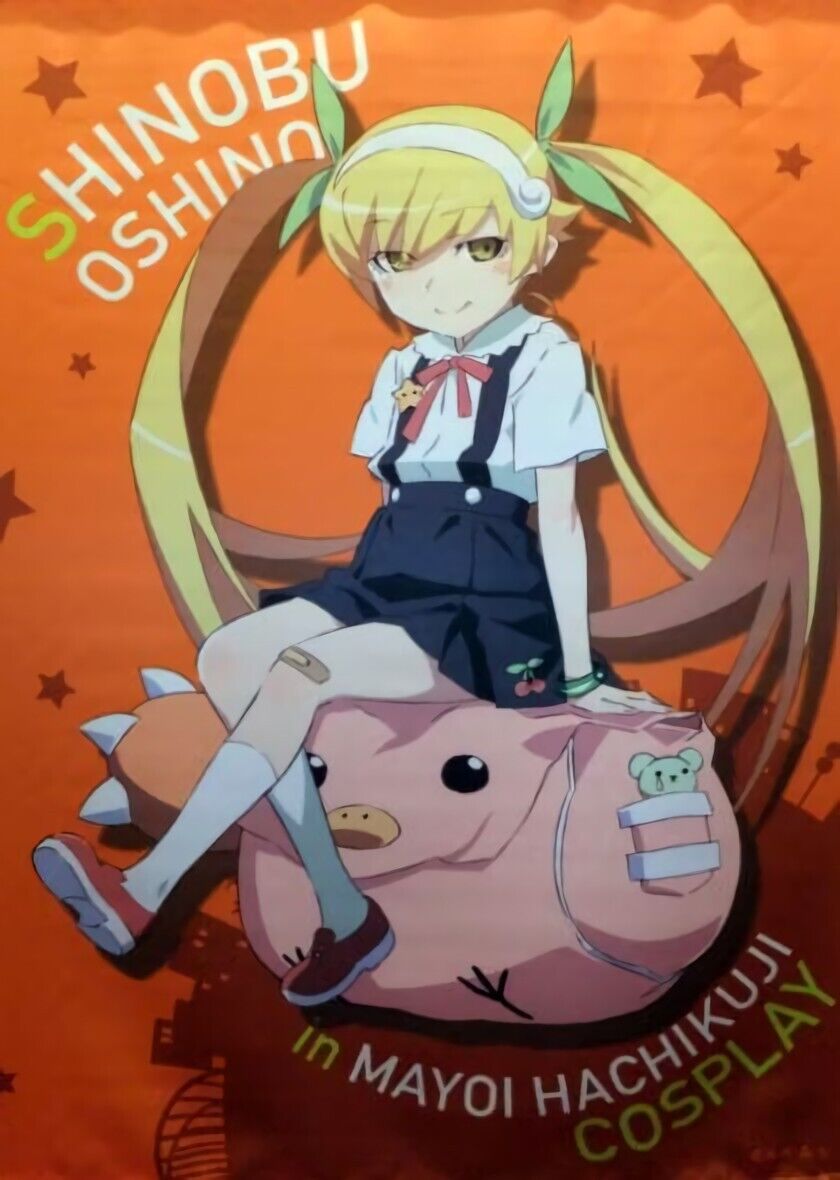 Bakemonogatari 51 x 72 cm Tapestry Shinobu Oshino Mayoi Costume