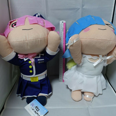 Re:Zero Flight Attendant Ram and Angel Rem Big Plush Doll Plushie Stuffed