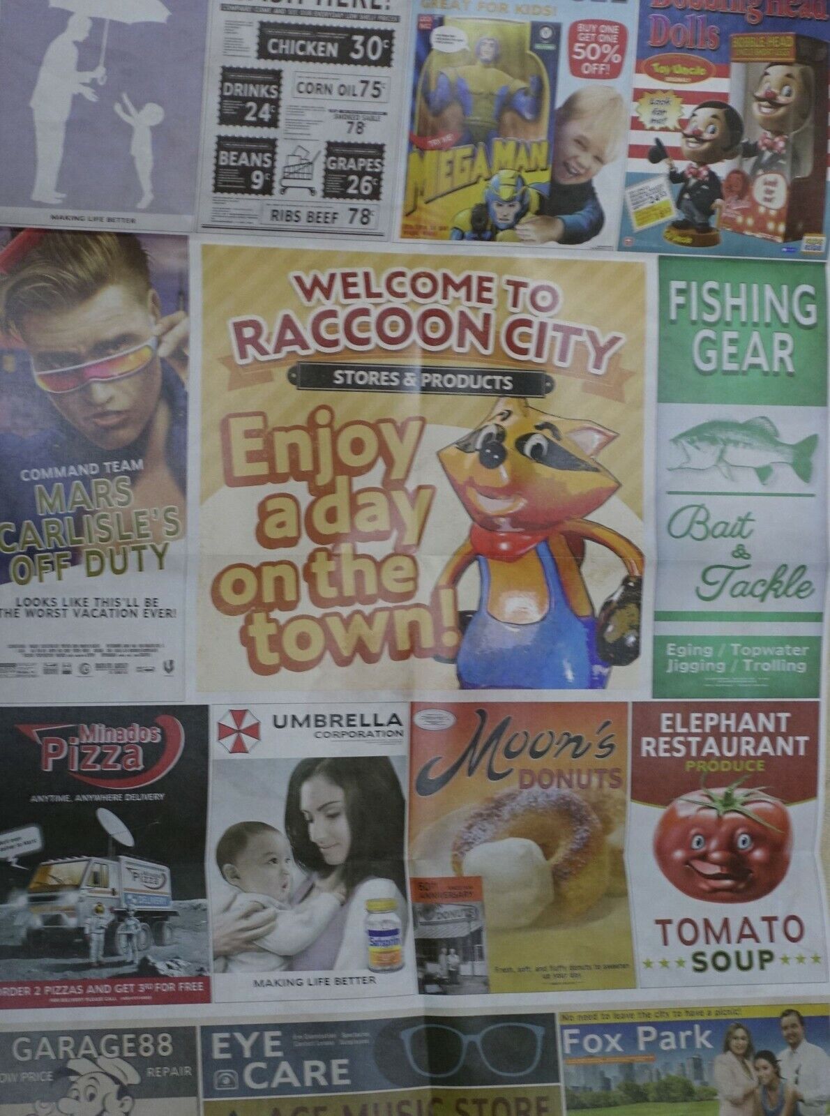 RESIDENT EVIL RE3 SPECIAL Big Size Poster RACCOON CITY BIOHAZARD RE 3