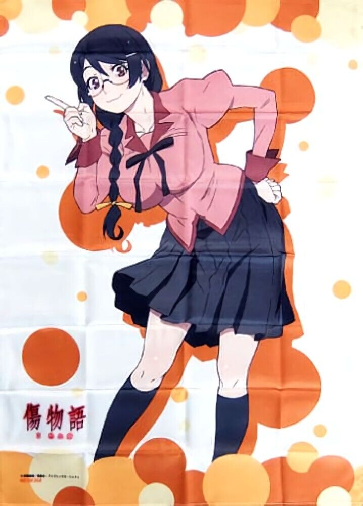 Bakemonogatari 51 x 72 cm Cloth Poster Tsubasa Hanekawa Kizumonogatari Nekketsu